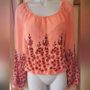 FREE PEOPLE gorgeous embroidered top.  Size PXS 2P
